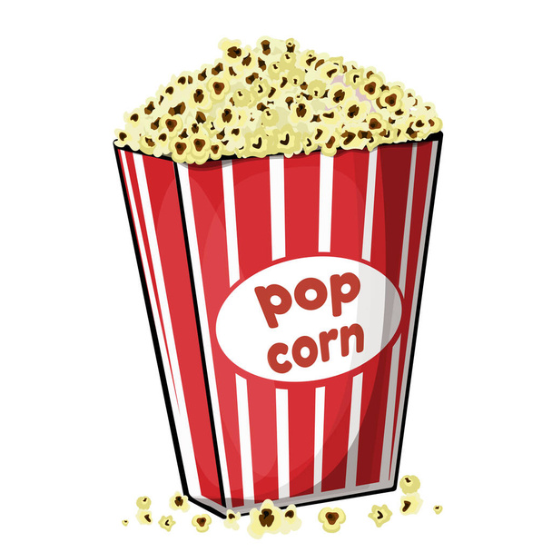 Popcorn süß oder salzig Snack Holiday Illustration - Vektor, Bild