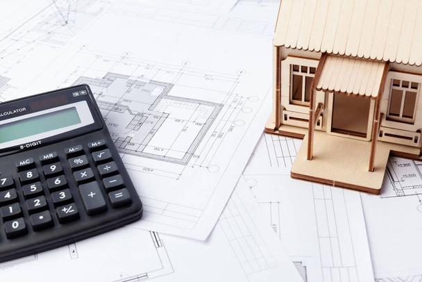 Cost of building a private house, calculating the construction of a house - Foto, afbeelding