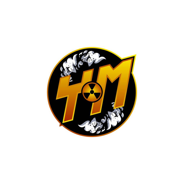 YM Logo Monogram Gaming met Gas Vorm ontwerpt template vector pictogram modern - Vector, afbeelding