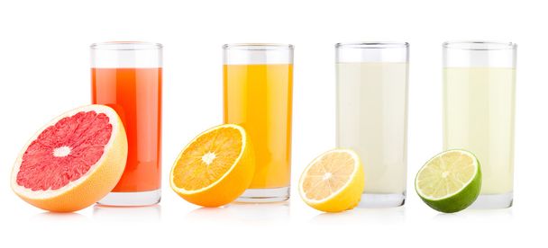 Fresh citrus juices with fruits - Photo, Image