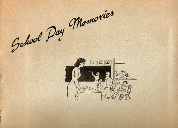 Vintage tanítási nap emlékek borítóval - Fotó, kép