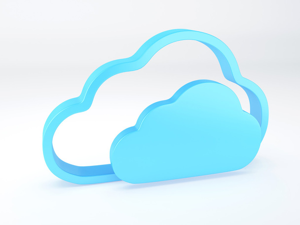 Cloud security concept. isolated white - Zdjęcie, obraz