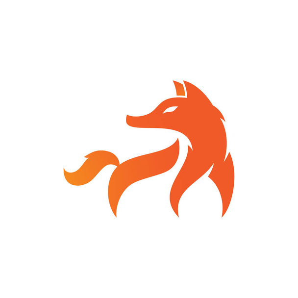 Дизайн иконки векторного силуэта лисы - Вектор,изображение