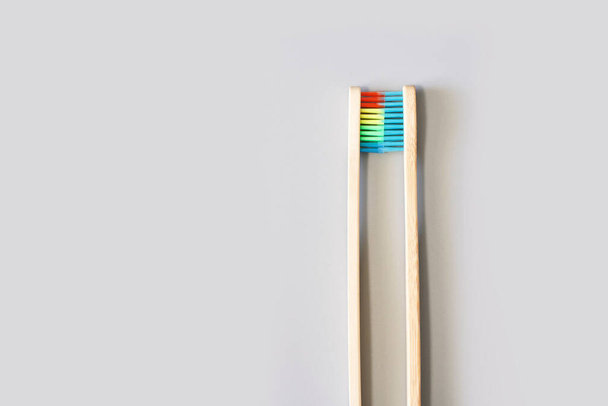 Set of ecology toothbrush. Different color. Sustainable mouth product - Valokuva, kuva