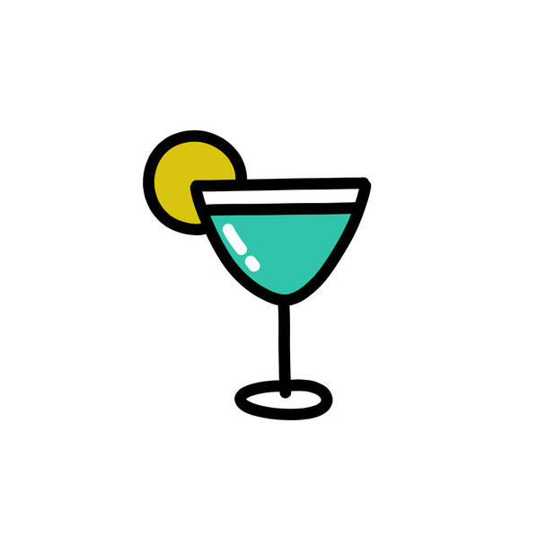 Cocktail-Doodle-Symbol, Vektorillustration - Vektor, Bild