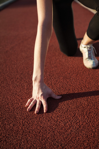 mujer lista para correr
 - Foto, imagen