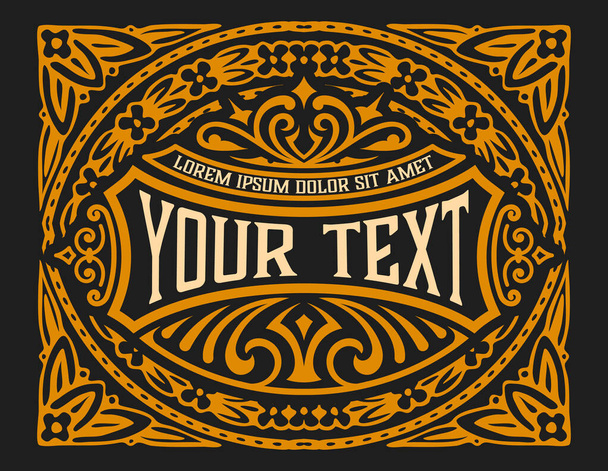 Western card with vintage style - Vector, imagen