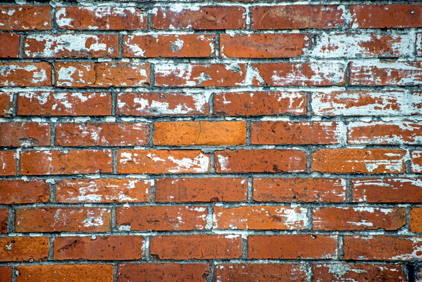 alte Mauer aus roten Ziegelsteinen - Foto, Bild