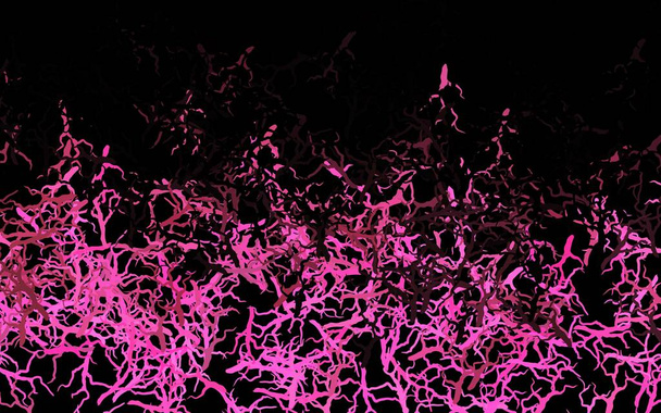 Темно-рожева векторна каракулева текстура з листям, гілками. Нова кольорова ілюстрація з листям і гілками. Візерунок для шпалер, розмальовки
. - Вектор, зображення
