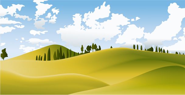 Country landscape - Vector, Image
