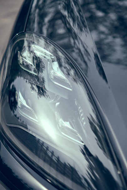 Close Up Of A New Car Headlight - Zdjęcie, obraz