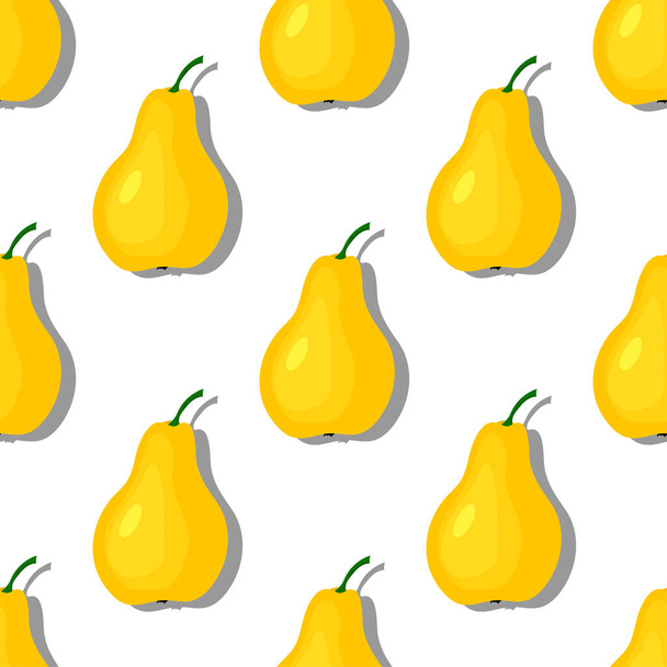 pears seamless pattern, vector illustration - Vector, Image