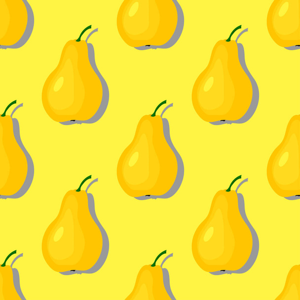 pears seamless pattern, vector illustration - Вектор,изображение