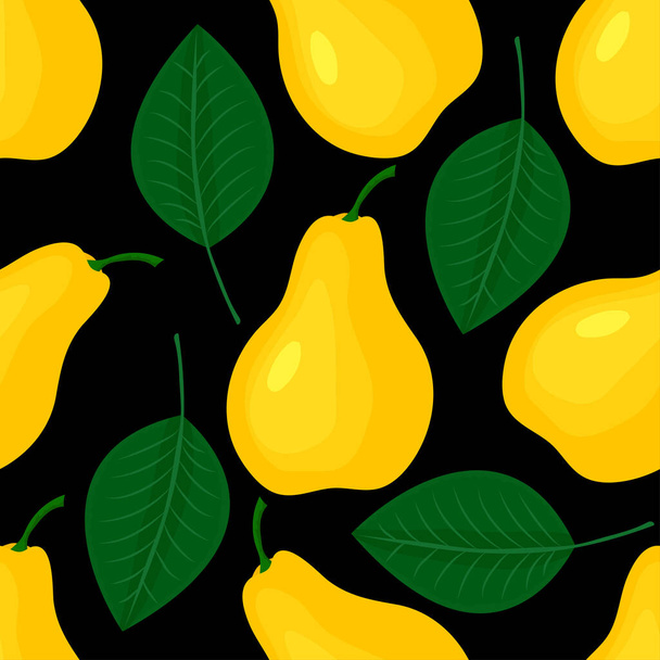 pears seamless pattern, vector illustration - Vector, Image