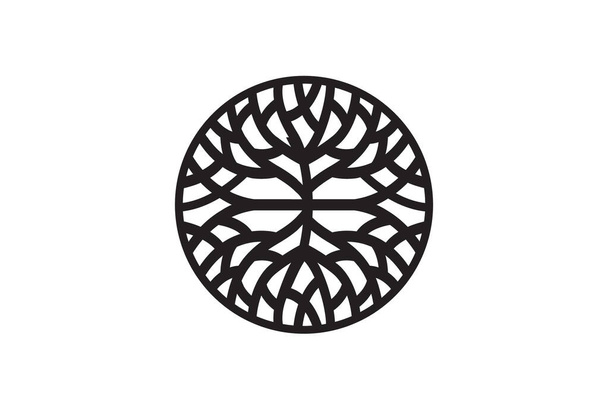 Creativo astratto Vita radice su sfondo bianco logo vettoriale modello di design - Vettoriali, immagini