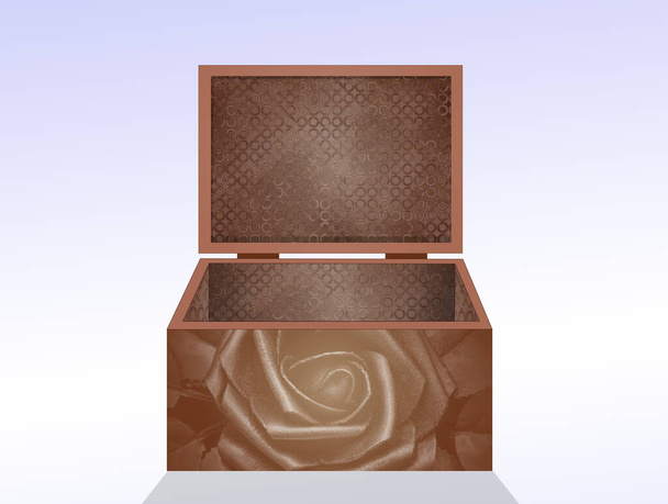 illustration of wooden casket - Photo, Image