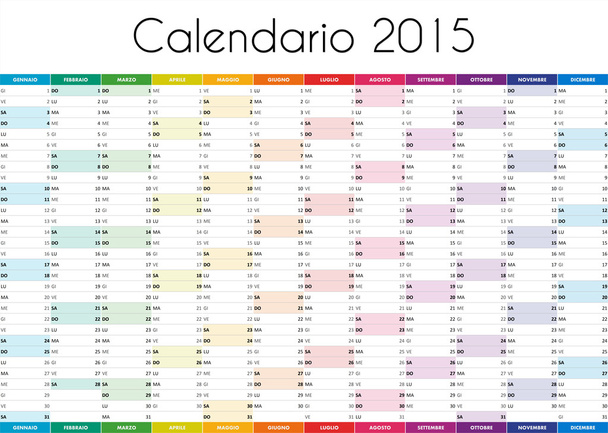 ημερολόγιο 2015 - ιταλική έκδοση - Φωτογραφία, εικόνα