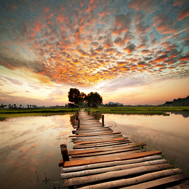 Река на закате
 - Фото, изображение
