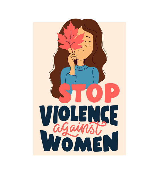 Международный день борьбы за ликвидацию насилия в отношении женщин - Вектор,изображение