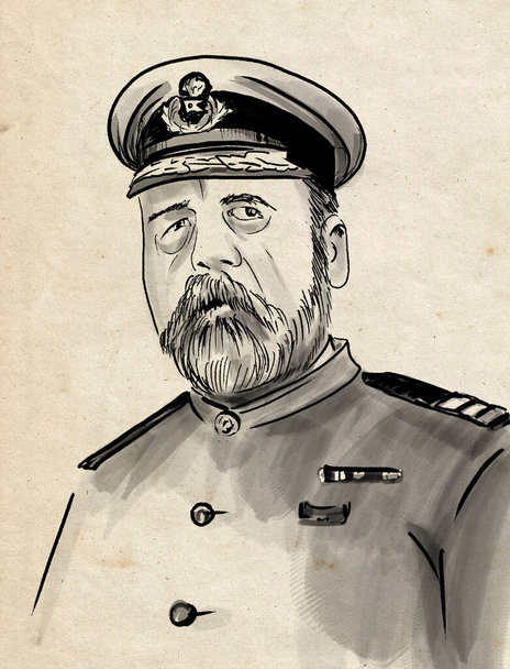 Edward John Smith era um oficial naval britânico. Ele serviu como mestre de numerosas naves da White Star Line. - Foto, Imagem
