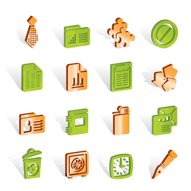 Иконки для бизнеса и офиса - Вектор,изображение