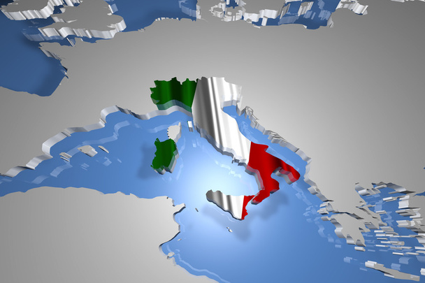 Italia Maakartta manner
 - Valokuva, kuva