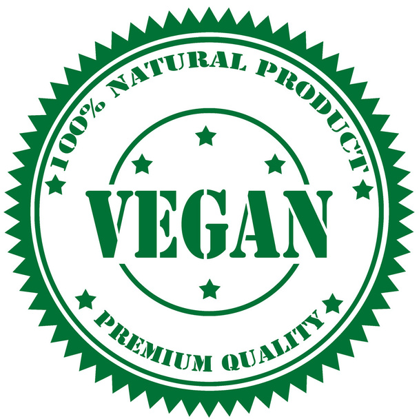 vegan damgası - Vektör, Görsel