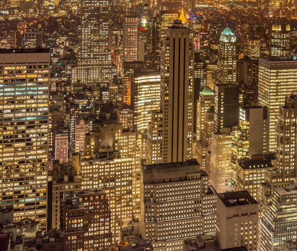 View of New York Manhattan during sunset hours - Foto, Imagem
