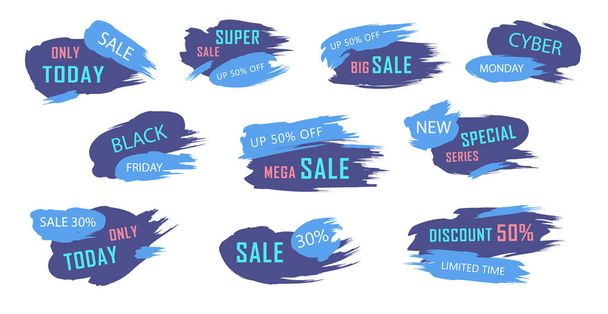 Set of web templates, discount advertising background - Vector illustration - Vector, Image