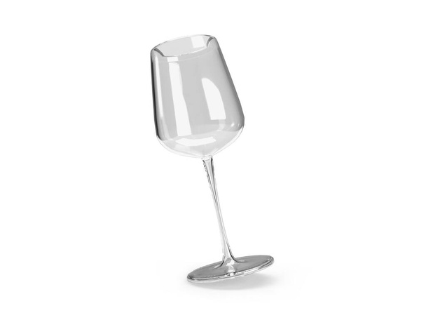 Wine Glass 3D Illustration Mockup Scene on Isolated Background - Fotoğraf, Görsel