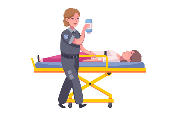 Ambulance Cartoon Icon - Vector, Image