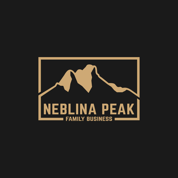 Гора Небліна Пік для пригод Відкритий похід походи полювання спортивне спорядження одяг бізнес бренд простий класичний унікальний ретро хіпстер Vintage логотип дизайн
 - Вектор, зображення