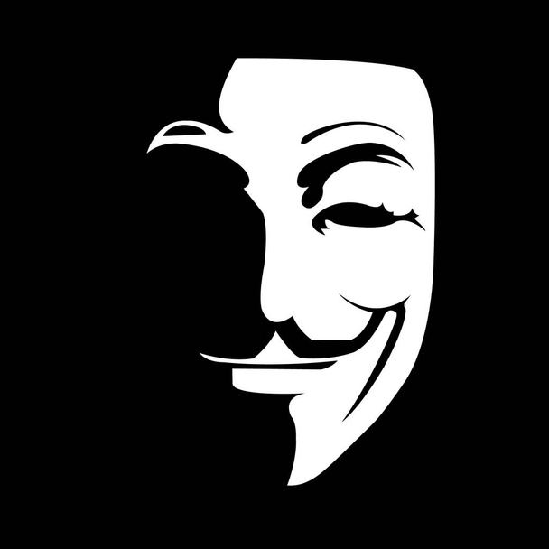 Een Vendeta masker in Schaduw Vector - Vector, afbeelding