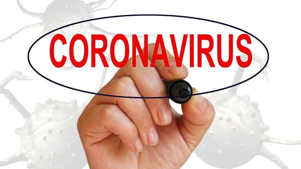 3d illustratie - Coronavirus concept. ook bekend als 2019-nCov - Foto, afbeelding