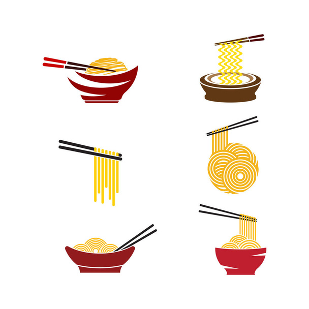 Makaron jedzenie znak symbol ilustracji wzór projektu - Wektor, obraz