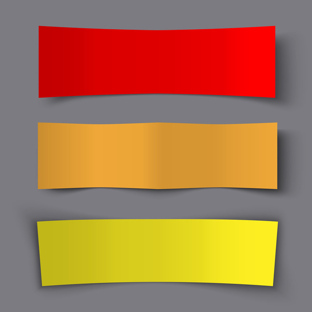 Set de Banners coloridos de papel doblado con sombras
 - Vector, imagen