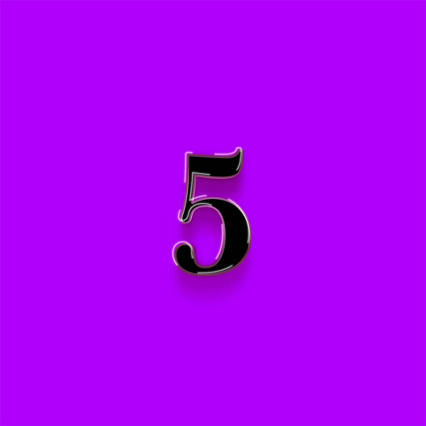 5-ös számú szimbólum. Élvezze a különleges ajánlat 5 szám Eladó jel lila háttér - Fotó, kép