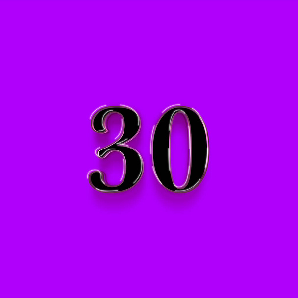 Numero 30 symboli suunnittelu. Nauti Erikoistarjous 30 numero Myynti merkki violetti tausta - Valokuva, kuva