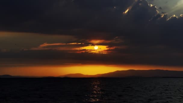 Meri ja auringonlasku Iltapäivällä - Materiaali, video