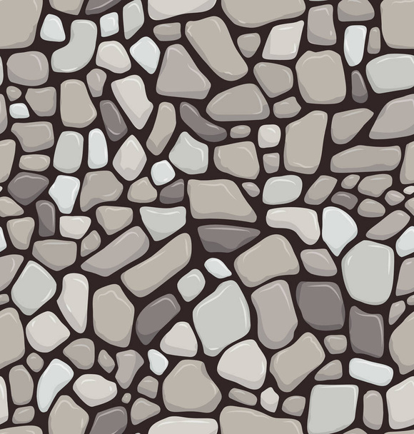 Seabed Seamless pattern realistic stone floor texture stonewall background Vector illustration - Vector, Image