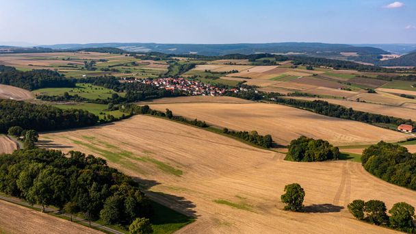 The village of Willershausen from above in Hesse  - Valokuva, kuva