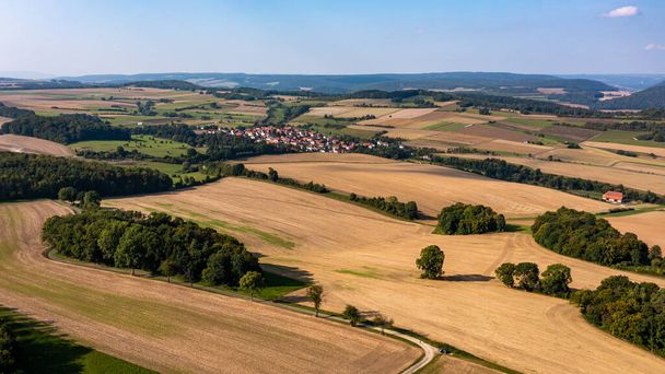 The village of Willershausen from above in Hesse  - Valokuva, kuva