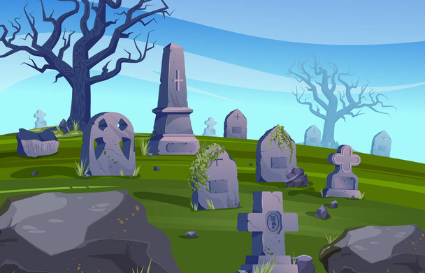 Old Cemetery Composition - Vector, Image