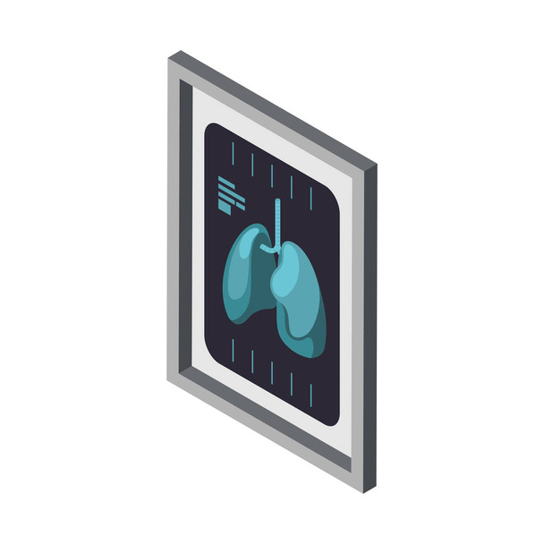 Icona di ispezione polmonare - Vettoriali, immagini