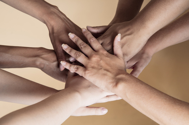 multiethnic women's hands together - Photo, Image