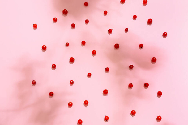 Ribes rosso fresco su sfondo colore - Foto, immagini