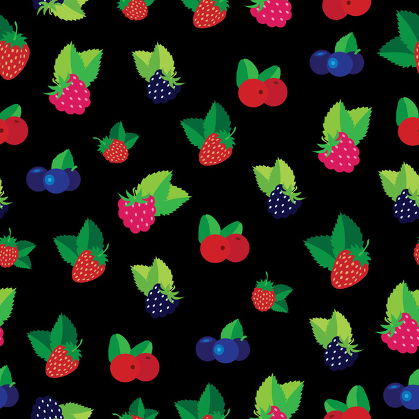 Berry seamless pattern vector - Vector, Image