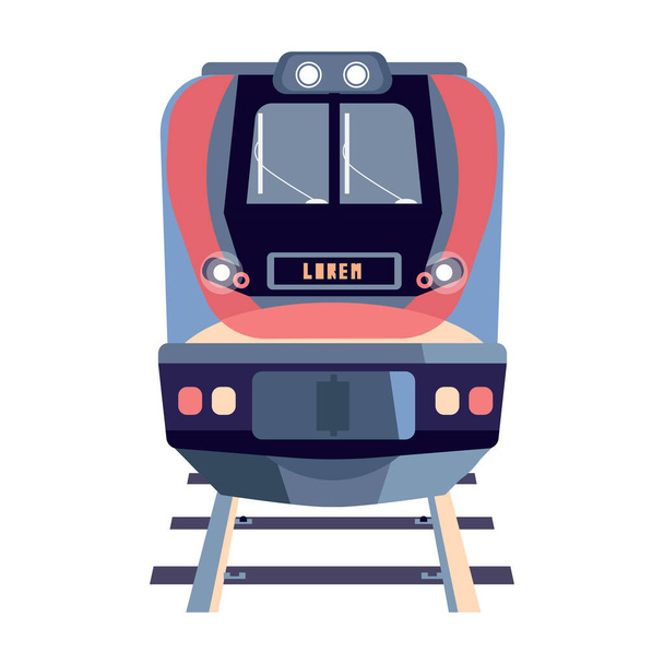Flat Train Illustration - Vector, Image