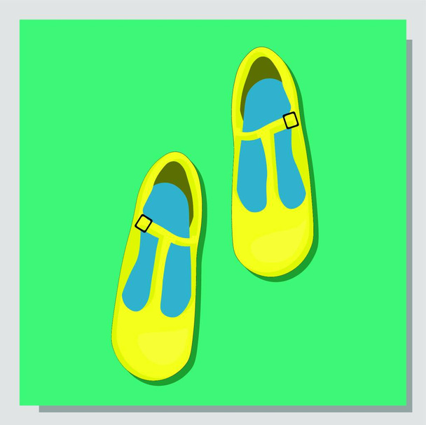 summer vacation shoes, vector illustration - Вектор,изображение