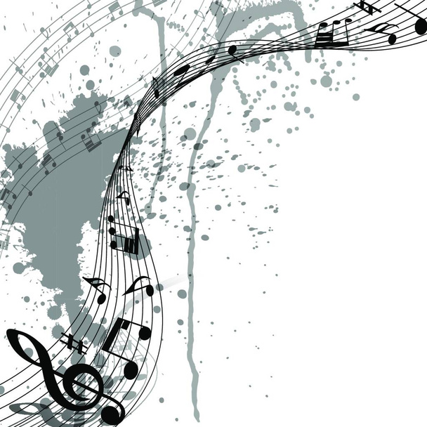 abstract music background with musical notes - Vetor, Imagem